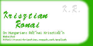 krisztian ronai business card